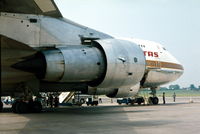 VH-EBH @ EGBB - The first B747 to land at Birmingham sometime in the second half of 1970`s. - by Alan Pratt