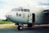 N175ML @ HYA - 1953 Fairchild C-119 N175ML at Barnstable Municipal Airport, Hyannis, MA - July 1986 - by scotch-canadian