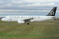 G-MIDS @ EGBB - BMI's 2001 Airbus A320-232, c/n: 1424 in Star Alliance colours at Birmingham - by Terry Fletcher