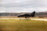 XX230 @ EGQL - Hawk T.1A of 19(Reserve) Squadron at RAF Valley preparing for take-off at the 1994 RAF Leuchars Airshow. - by Peter Nicholson