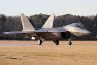 08-4153 @ LFI - USAF Lockheed Martin F-22A Block 35 Raptor 08-4153 with the 27th FS at Langley AFB, Virginia taxiing after returning from a mission.