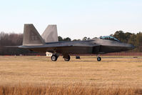 08-4153 @ LFI - USAF Lockheed Martin F-22A Block 35 Raptor 08-4153 with the 27th FS at Langley AFB, Virginia taxiing after returning from a mission. - by Dean Heald