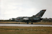 ZA456 @ EGQS - Tornado GR.1B, callsign Saxon 3, of 617 Squadron preparing for take-off on Runway 05 at RAF Lossiemouth in September 1994. - by Peter Nicholson