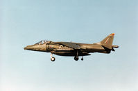 ZG479 @ EGQS - Harrier GR.7, callsign Rafair 620 Charlie, of 4 Squadron landing at RAF Lossiemouth in September 1994. - by Peter Nicholson