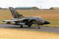 ZA562 @ EGQS - Tornado GR.1(T) of 15(Reserve) Squadron taxying to Runway 05 at RAF Lossiemouth in September 1994. - by Peter Nicholson