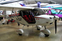 G-CGJI @ EGBK - inside the Flylight Airsports hangar - by Chris Hall