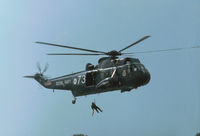 XV712 - Sea King HAS.1 of 814 Squadron aboard HMS Hermes on display at the 1976 Portsmouth Navy Day. - by Peter Nicholson