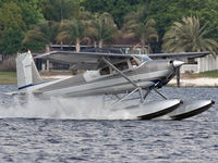 N2990C - Landing on Lake Agnes in Florida - by JOE OSCIAK