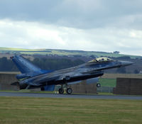 FA-110 @ EGQL - 349Sqn F-16A Lands back at Leuchars after its air display - by Mike stanners
