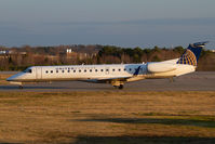 N11187 @ ORF - United Express (ExpressJet Airlines) N11187 (FLT ASQ5868) taxiing to RWY 23 for departure to Chicago O'Hare Int'l (KORD). - by Dean Heald