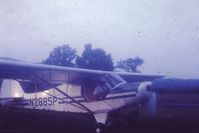 N2885P - Bud Confer in 1969 at Stanton Field in New Paltz NY.  He used the Super Cub for Agricultural Spraying and dusting in NY. - by John Hahn