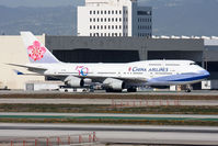 B-18208 @ LAX - China Airlines 50th Anniversary B-18208 taxiing to the Tom Bradley International Terminal after arrival on the north complex. - by Dean Heald