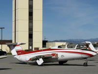 N6216T @ CMA - 1967 Aerovodochody L-29 DELFIN, one Motorlet M-701C Turbojet 1,960 lb st. NATO Code Name: MAYA. CMA Air Traffic Control Tower in background - by Doug Robertson