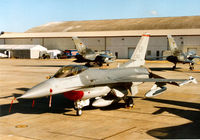 90-0813 @ EGVA - F-16C Falcon, callsign Shack 02, of 22nd Fighter Squadron/52nd Fighter Wing based at Spangdahlem on the flight-line at the 1995 Intnl Air Tattoo at RAF Fairford. - by Peter Nicholson