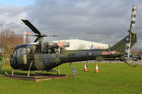 XP910 - Westland Scout AH.1, c/n: F9511 outside Army Flying Museum at Middle Wallop
