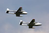 SE-DXS @ EGXW - Great to see two vampires cavorting over Waddington - by glider