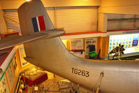 TG263 - Tail of Saunders Roe SR.A.1, c/n: G-12-1 preserved at Solent Sky Museum , Southampton