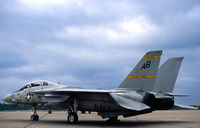 160906 @ KNTU - A/C an F-14A Tomcat displaying the markings of Fighting Squadron 32 (VF-32, The Swordsmen) photographed on the VF-32 flight line, NAS Oceana, VA.