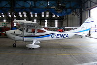 G-ENEA @ EGNH - inside the Fly Blackpool hangar - by Chris Hall