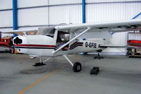 G-GFIE @ EGNH - inside the Silverstar Maintenance services hangar - by Chris Hall