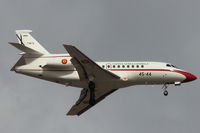T18-5 @ GCTS - T18-5 (45-44), 1989 Dassault Falcon 900, c/n: 73 of Spanish Air Force on approach to Tenerife South - by Terry Fletcher