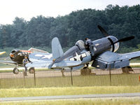 N9964Z @ IAD - FG-1D Corsair of the then Confederate Air Force on the flight-line at Transpo 72. - by Peter Nicholson