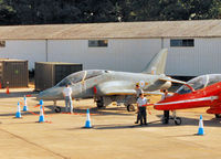 XX263 @ EGVA - Hawk T.1A of 19(Reserve) Squadron/7 Flying Training School at RAF Chivenor on the flight-line at the 1995 Intnl Air Tattoo at RAF Fairford. - by Peter Nicholson