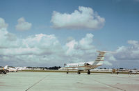 N1625 @ PBI - Gulfstream II of Texaco Incorporated as seen at Palm Beach in November 1979. - by Peter Nicholson