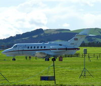 ZE395 @ EGQL - 32sqn BAe 125 taxiiing out for departure at Leuchars airshow 2010 - by Mike stanners