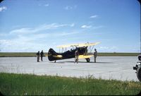 N32165 - Old Kodachrome photo my dad took of this old Waco in the 1950's. Registered as N32165.  Photo taken at Malmstrom AFB Mt in 1952. - by Daniel Ihde