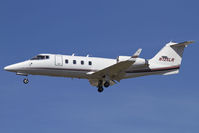 N125LR @ LAX - DTA Charter LLC 1982 Learjet 55 N125LR on short final to RWY 25L. - by Dean Heald