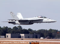 165894 @ KNPA - Low pass during a flight demo at NAS Pensacola, FL, VFA-106, F/A-18F Super Hornet. - by Thomas P. McManus