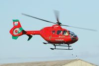 G-WASN @ EGFH - Resident Wales Air Ambulance helicopter (Helimed 57) departing base. - by Roger Winser