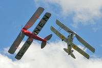 G-ANEN @ X3BX - Tiger Moths re-enacting The Flying Circus at Baxterley 2011 Wings & Wheels - by Terry Fletcher