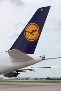 D-AIMD @ MCO - Lufthansa A380 tall tail - by Florida Metal