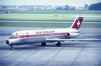 HB-IFG @ EBBR - Swissair.Late 1960's.