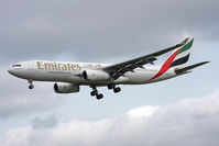 A6-EKR @ EGNT - Airbus A330-243 on approach to Runway 25 at Newcastle Airport, March 2012. - by Malcolm Clarke