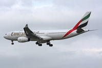 A6-EKR @ EGNT - Airbus A330-243 on approach to Runway 25 at Newcastle Airport, March 2012. - by Malcolm Clarke