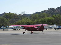 N195H @ SZP - 1948 Cessna 195 BUSINESSLINER, Jacobs R755-A2 radial 300 Hp, landing roll Rwy 04 - by Doug Robertson