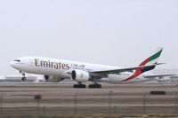 A6-EWA @ DFW - Emirates Airlines departing on their inaugural flight from DFW Airport. - by Zane Adams