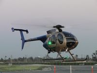 N108PP @ POC - Showing me the new LED running lights on the starboard side - by Helicopterfriend