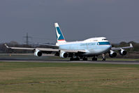 B-KAI @ EGCC - Cathay's 747 Freighter arriving from Hong Kong - by glider