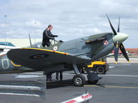 AB910 @ EGNH - BofBMF Spitfire From Comed - by Don Mercer