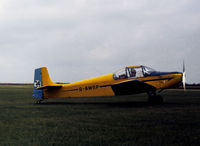 G-AWSP @ EGBK - Druine D.62B Condor seen at the 1974 Popular Flying Association Fly-in at Sywell. - by Peter Nicholson