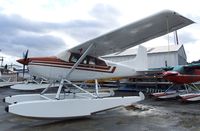 N1102G @ S60 - Cessna A185F Skywagon on floats at Kenmore Air Harbor, Kenmore WA
