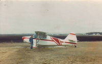 CF-MOA - Spring 1980, Warburg Alberta Canada. Just after purchase; out of license for several years, crappy paint scheme and fabric letting go under tail section. Aircraft disassembled, trucked to Red Deer Alberta and refurbished. Flying two months later.