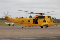 ZH542 @ EGFH - Sea King of A Flight 22 Squadron RAF at the airport during a Search and Rescue training flight. - by Roger Winser