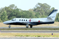 N449DT @ ZPH - Parked remotely in the centre of Zephyrhills airfield, 1977 Cessna 501, c/n: 501-0012 sits shimmering in the heathaze