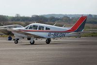 G-BEOH @ EGFH - Visiting Turbo Cherokee Arrow 111 operated by Gloucestershire Flying Club. - by Roger Winser