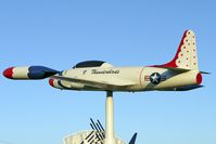 57-0598 @ LAL - Lockheed T-33A, c/n: 580-1247 in Thunderbirds colors outside Florida Air Musem - by Terry Fletcher